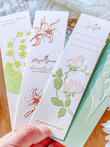 A Box Of Special Paper Relief Plant Bookmarks