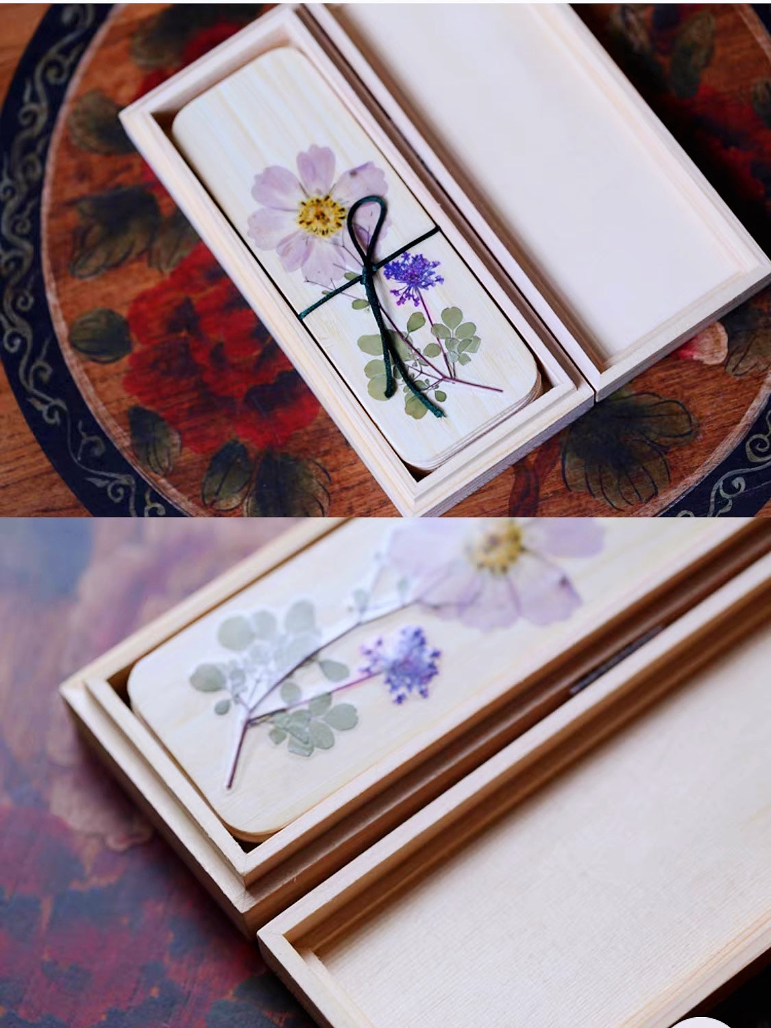 A Box Of Handmade Dried Flower Bookmarks