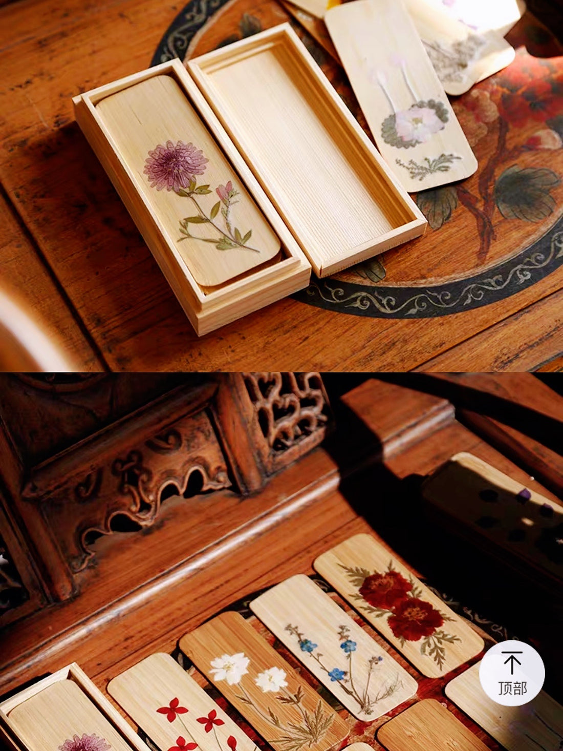 A Box Of Handmade Dried Flower Bookmarks
