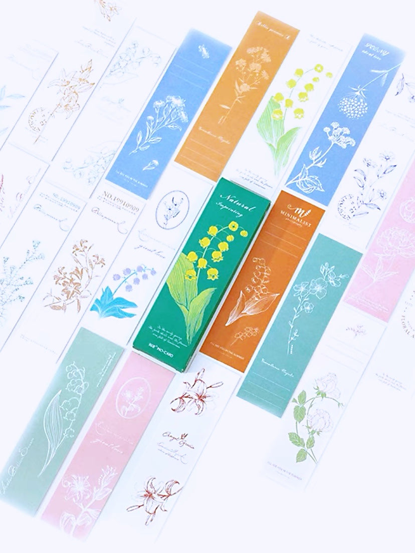 A Box Of Special Paper Relief Plant Bookmarks