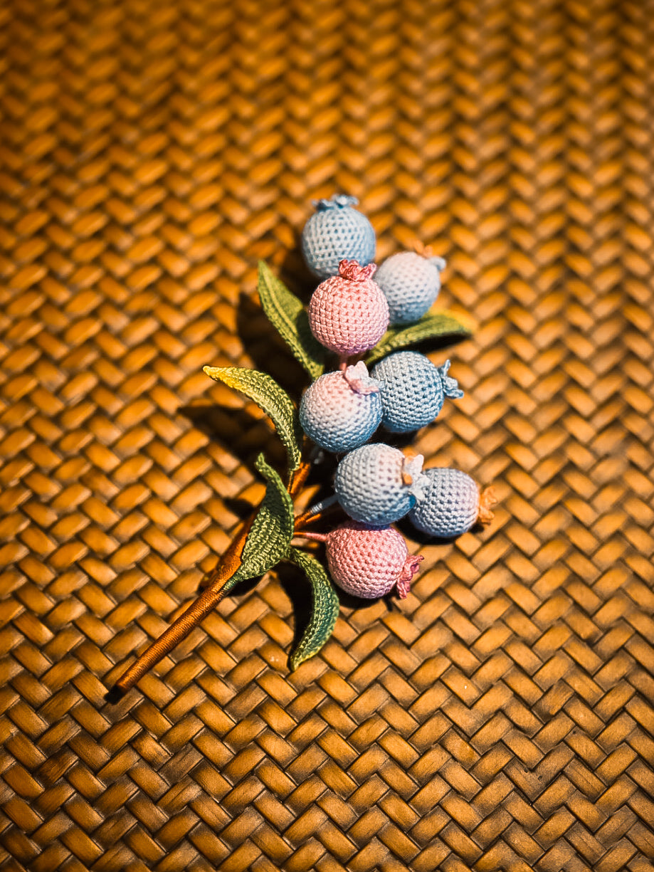 Blue Berry Brooch