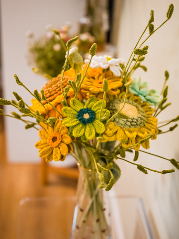 C5 Sunfield Bloom | Bouquet ( 3 Sunflowers, 6 Chrysanthemums, and 6 grasses